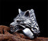 Bague Loup Tête de Loup Acier